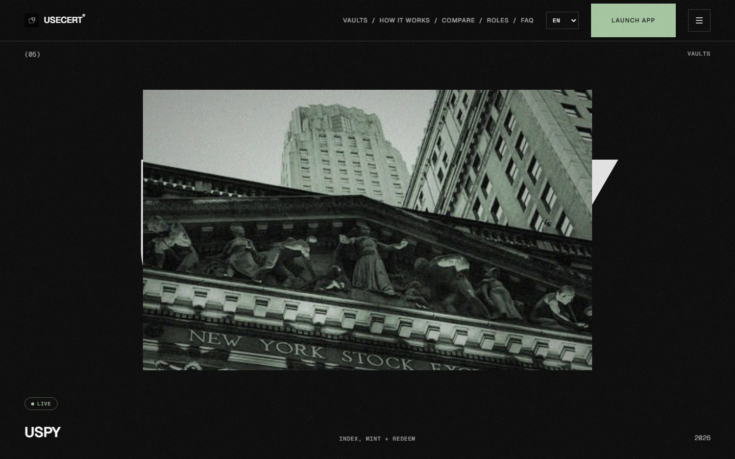 All six vaults on /vaults